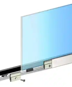 Svěrná montážní lišta pro 8mm sklo, stříbrný ELOX