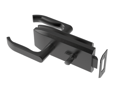 Zámek pro skleněné dveře inox, ČERNÁ - Image 2
