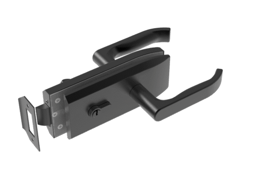 Zámek pro skleněné dveře inox, ČERNÁ