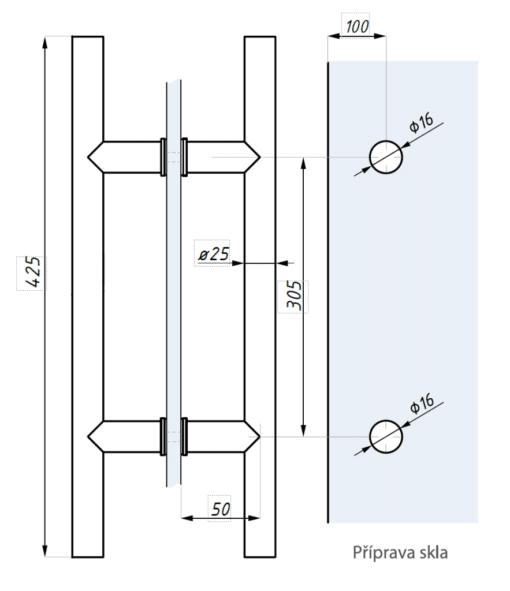 Saunové oboustranné madlo - Image 2