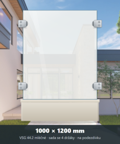 Skleněný plot VSG 44.2 mléčný 1000 × 1200 mm