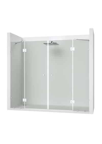 Závěs pro skleněné dveře sklo/sklo +/- 90stup. Černá - Obrázek 2